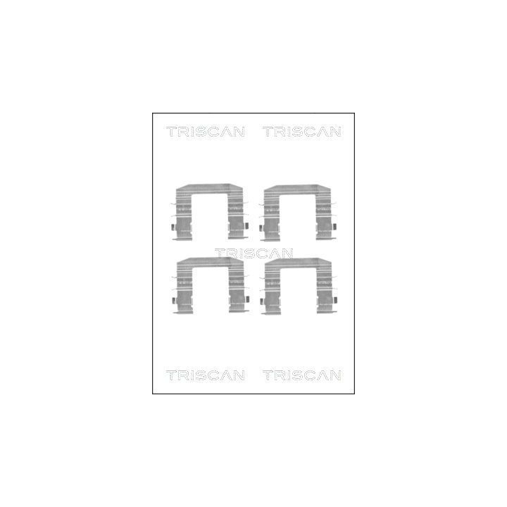 Priedų komplektas, diskinių stabdžių trinkelės TRISCAN 8105 181009