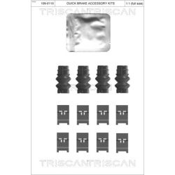 Priedų komplektas, diskinių stabdžių trinkelės TRISCAN 8105 231626