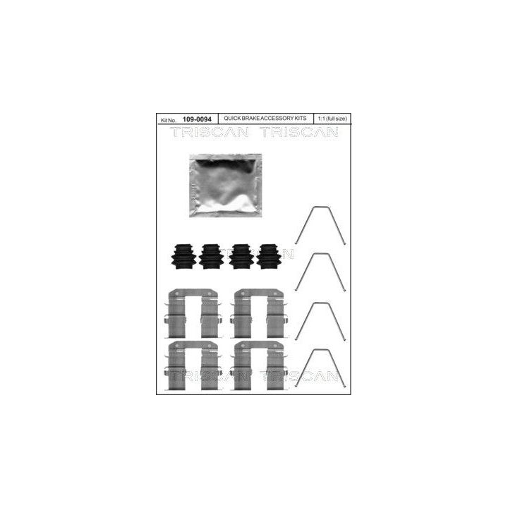 Priedų komplektas, diskinių stabdžių trinkelės TRISCAN 8105 431651