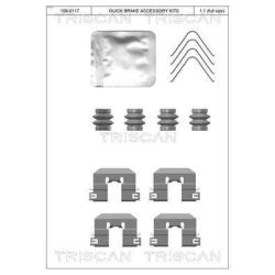 Priedų komplektas, diskinių stabdžių trinkelės TRISCAN 8105 431660