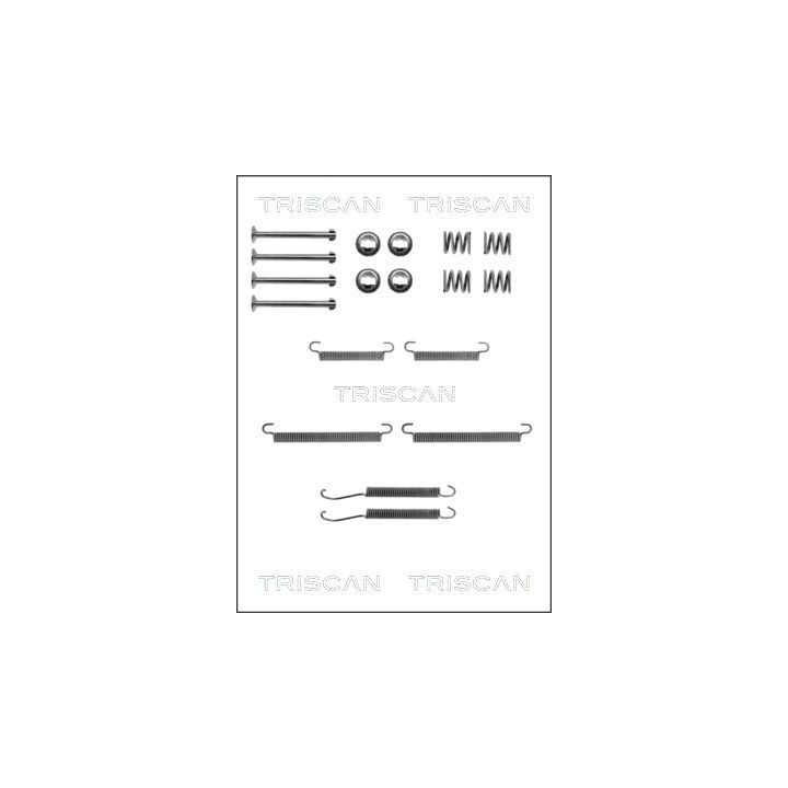 Priedų komplektas, stovėjimo stabdžių trinkelės TRISCAN 8105 102608