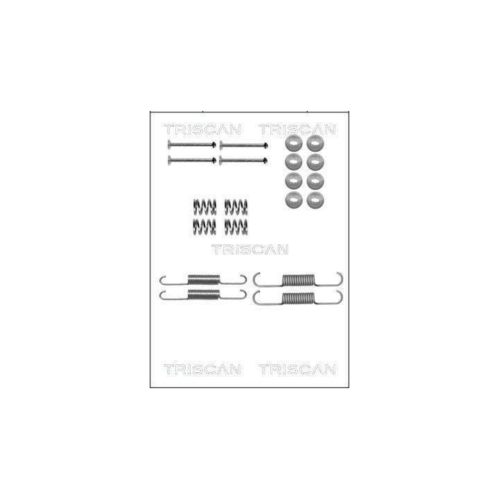 Priedų komplektas, stovėjimo stabdžių trinkelės TRISCAN 8105 432007