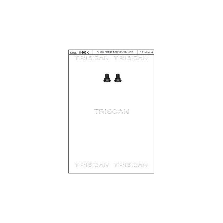 Varžtų komplektas, stabdžių diskas TRISCAN 8105 116003