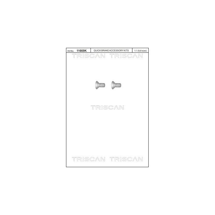 Varžtų komplektas, stabdžių diskas TRISCAN 8105 116010