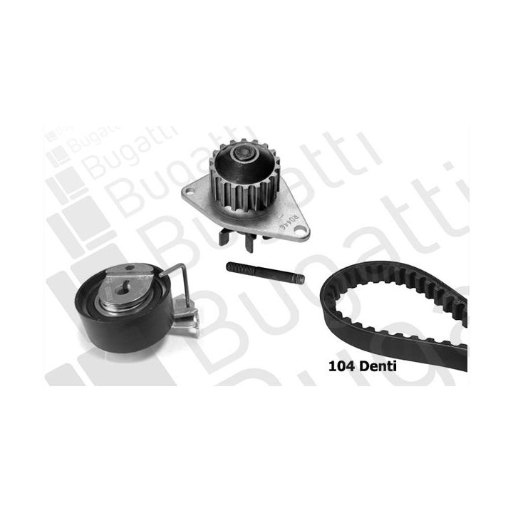 Vandens siurblio ir paskirstymo diržo komplektas BUGATTI KBU10012B