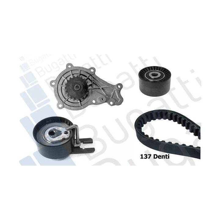 Vandens siurblio ir paskirstymo diržo komplektas BUGATTI KBU10052A
