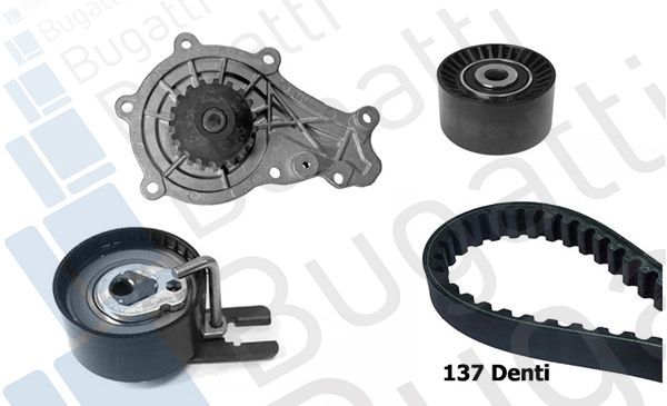 Vandens siurblio ir paskirstymo diržo komplektas BUGATTI KBU10052A