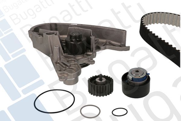 Vandens siurblio ir paskirstymo diržo komplektas BUGATTI KBU10077A