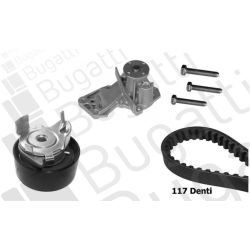 Vandens siurblio ir paskirstymo diržo komplektas BUGATTI KBU10107A