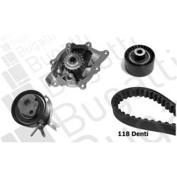 Vandens siurblio ir paskirstymo diržo komplektas BUGATTI KBU10114A