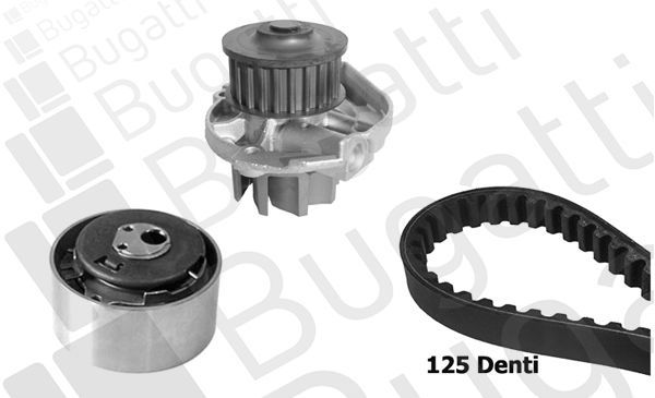 Vandens siurblio ir paskirstymo diržo komplektas BUGATTI KBU10153B