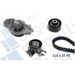 Vandens siurblio ir paskirstymo diržo komplektas BUGATTI KBU10170A