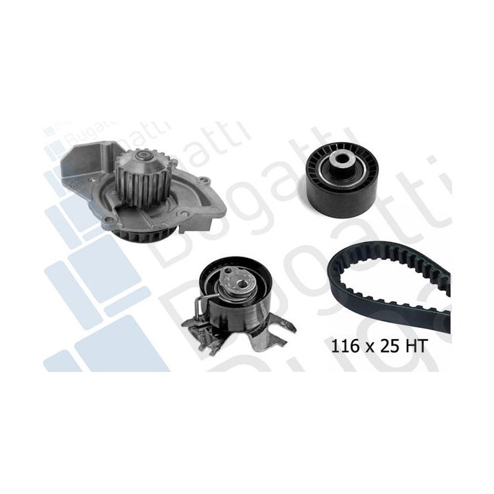 Vandens siurblio ir paskirstymo diržo komplektas BUGATTI KBU10170A