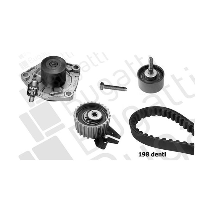 Vandens siurblio ir paskirstymo diržo komplektas BUGATTI KBU10184B