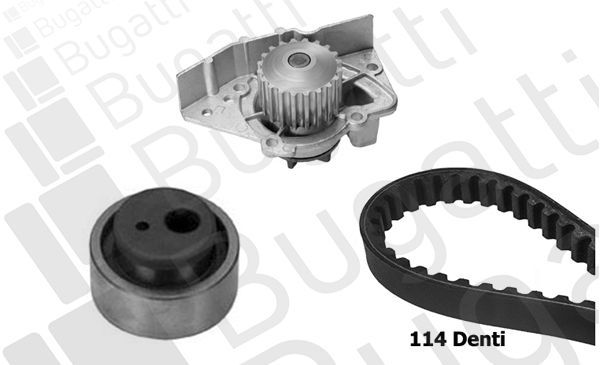 Vandens siurblio ir paskirstymo diržo komplektas BUGATTI KBU10273A