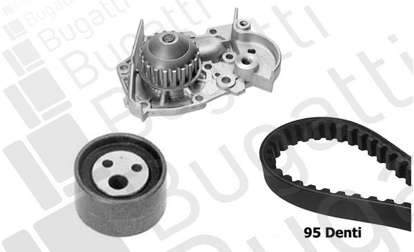 Vandens siurblio ir paskirstymo diržo komplektas BUGATTI KBU10284A