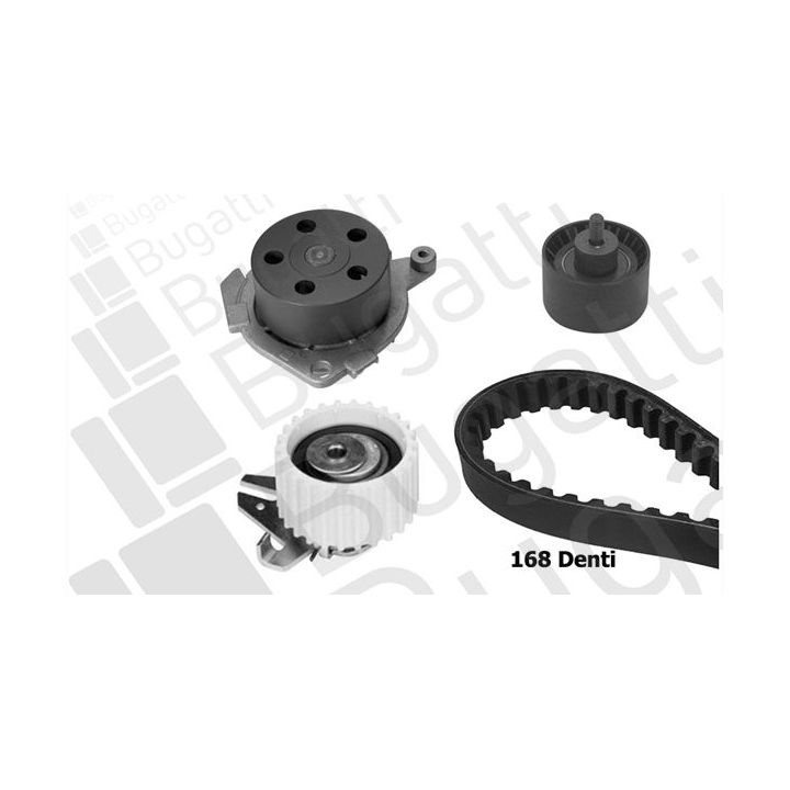 Vandens siurblio ir paskirstymo diržo komplektas BUGATTI KBU5009A