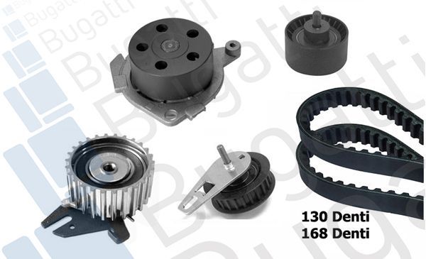 Vandens siurblio ir paskirstymo diržo komplektas BUGATTI KBU5009B
