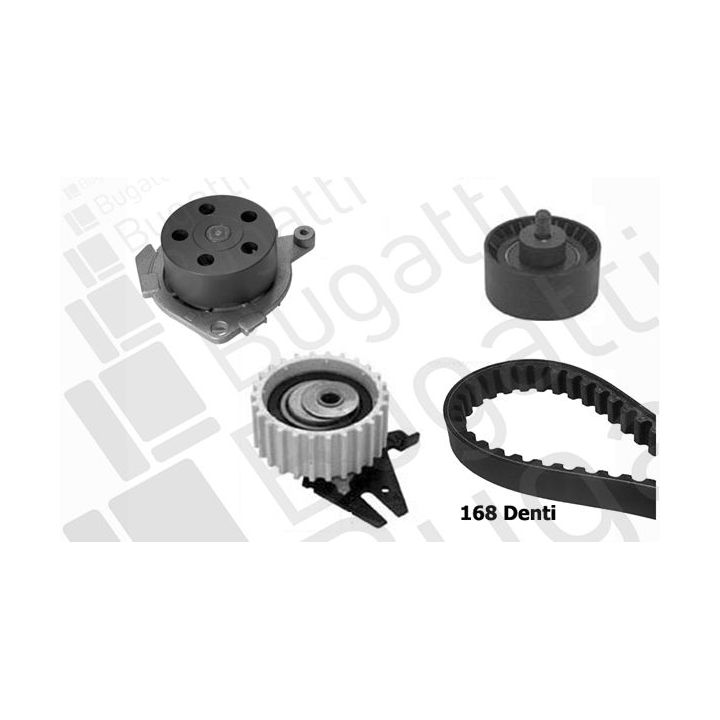 Vandens siurblio ir paskirstymo diržo komplektas BUGATTI KBU5009D