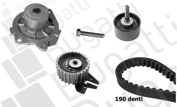 Vandens siurblio ir paskirstymo diržo komplektas BUGATTI KBU5013A