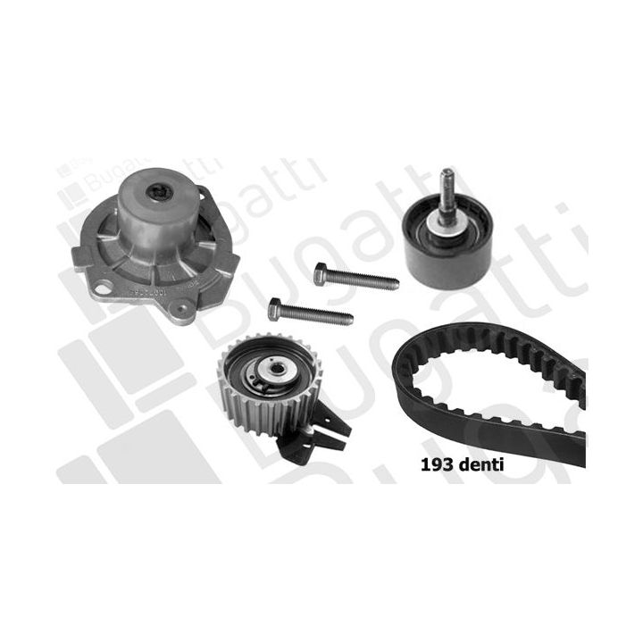 Vandens siurblio ir paskirstymo diržo komplektas BUGATTI KBU5013B