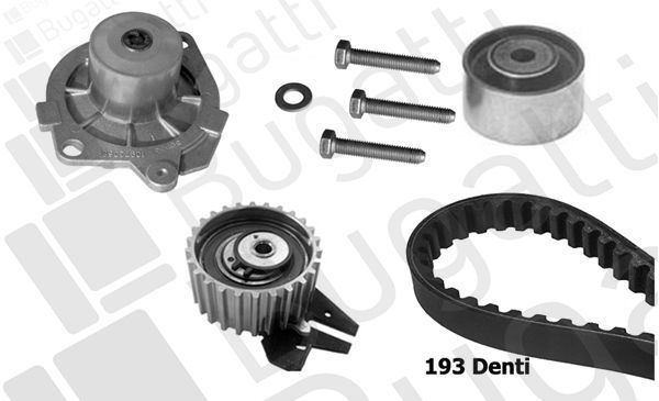 Vandens siurblio ir paskirstymo diržo komplektas BUGATTI KBU5013C