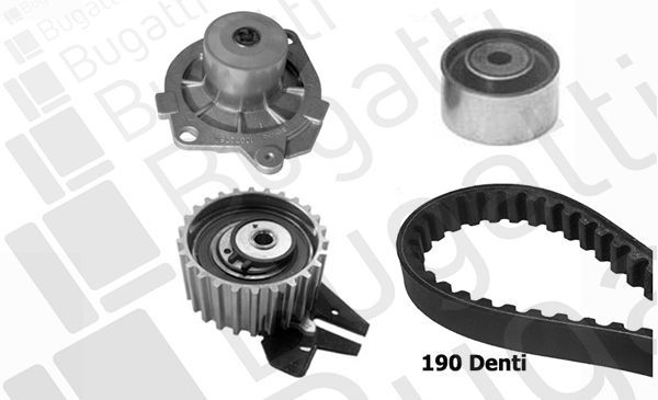 Vandens siurblio ir paskirstymo diržo komplektas BUGATTI KBU5013D