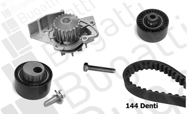 Vandens siurblio ir paskirstymo diržo komplektas BUGATTI KBU5509D