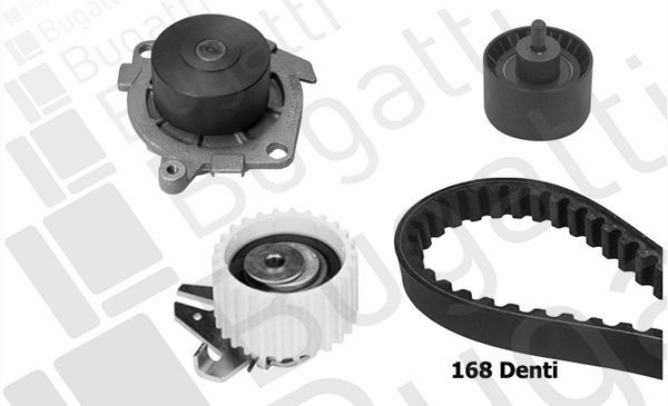 Vandens siurblio ir paskirstymo diržo komplektas BUGATTI KBU5926A