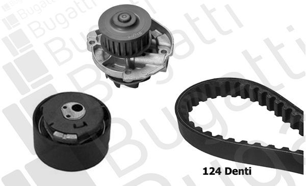 Vandens siurblio ir paskirstymo diržo komplektas BUGATTI KBU5943A