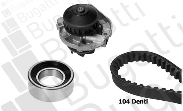 Vandens siurblio ir paskirstymo diržo komplektas BUGATTI KBU5945A