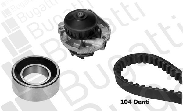 Vandens siurblio ir paskirstymo diržo komplektas BUGATTI KBU5945C