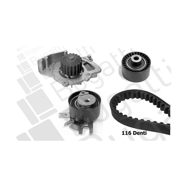 Vandens siurblio ir paskirstymo diržo komplektas BUGATTI KBU7409A