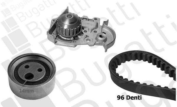 Vandens siurblio ir paskirstymo diržo komplektas BUGATTI KBU7714B