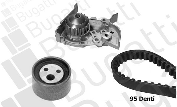 Vandens siurblio ir paskirstymo diržo komplektas BUGATTI KBU7715A