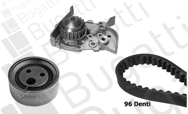 Vandens siurblio ir paskirstymo diržo komplektas BUGATTI KBU7715B