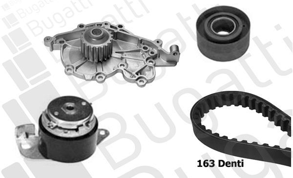 Vandens siurblio ir paskirstymo diržo komplektas BUGATTI KBU7716A