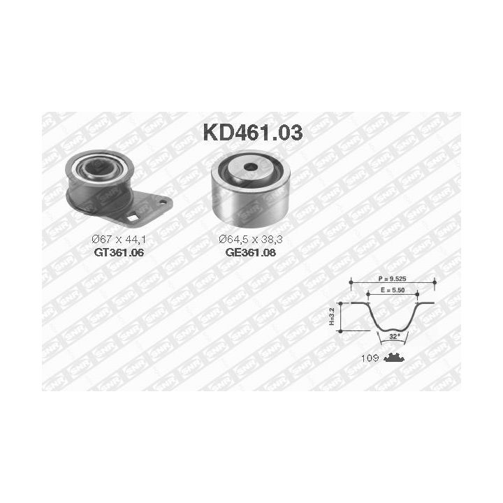 Paskirstymo diržo komplektas SNR KD461.03