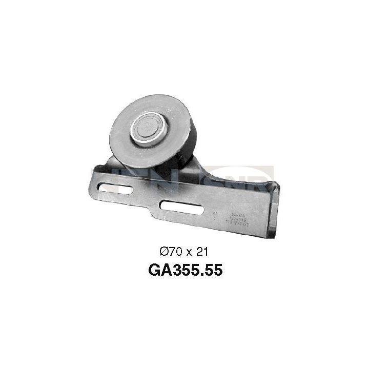 įtempiklio skriemulys, V formos rumbuotas diržas SNR GA355.55