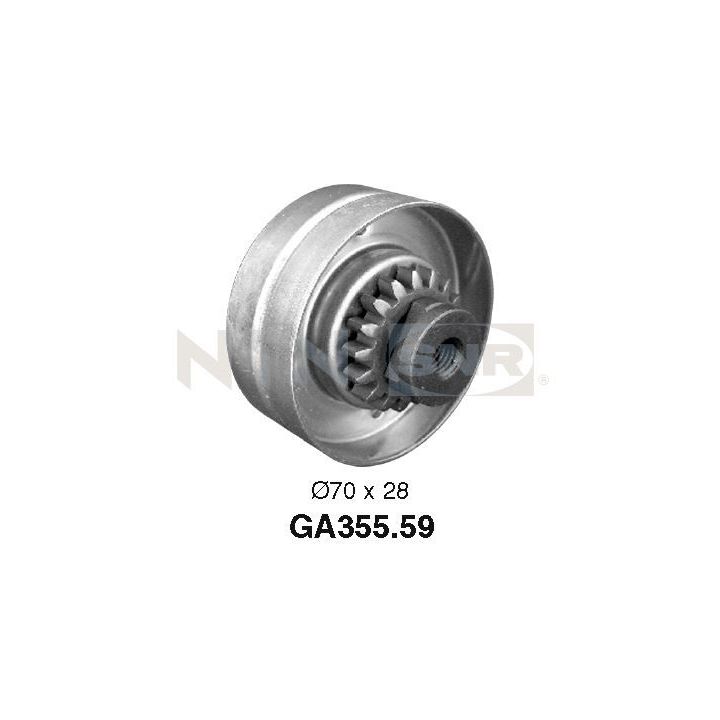 įtempiklio skriemulys, V formos rumbuotas diržas SNR GA355.59