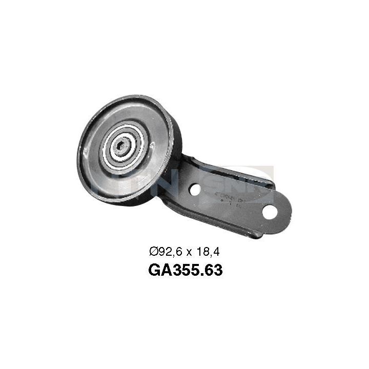 įtempiklio skriemulys, V formos rumbuotas diržas SNR GA355.63