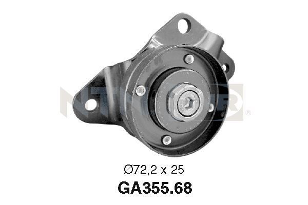 įtempiklio skriemulys, V formos rumbuotas diržas SNR GA355.68
