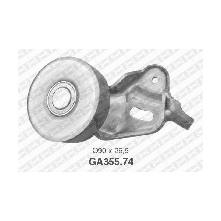 įtempiklio skriemulys, V formos rumbuotas diržas SNR GA355.74