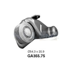 įtempiklio skriemulys, V formos rumbuotas diržas SNR GA355.75