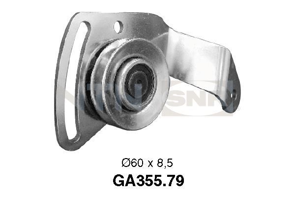 įtempiklio skriemulys, V formos rumbuotas diržas SNR GA355.79