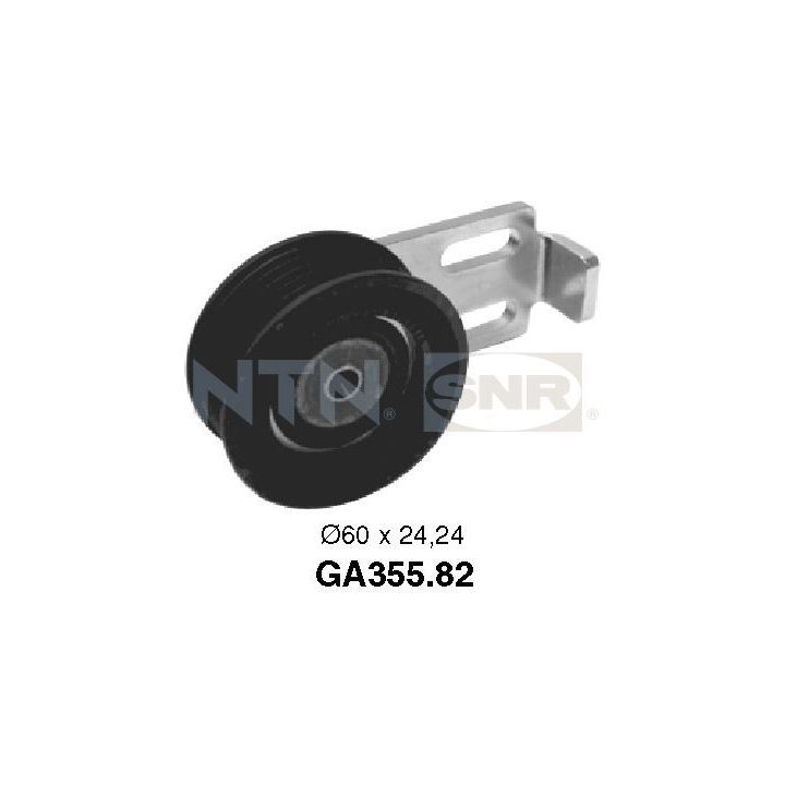 įtempiklio skriemulys, V formos rumbuotas diržas SNR GA355.82