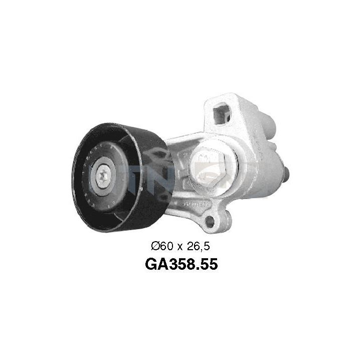 įtempiklio skriemulys, V formos rumbuotas diržas SNR GA358.55