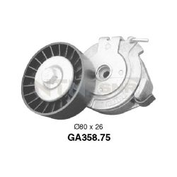 įtempiklio skriemulys, V formos rumbuotas diržas SNR GA358.75