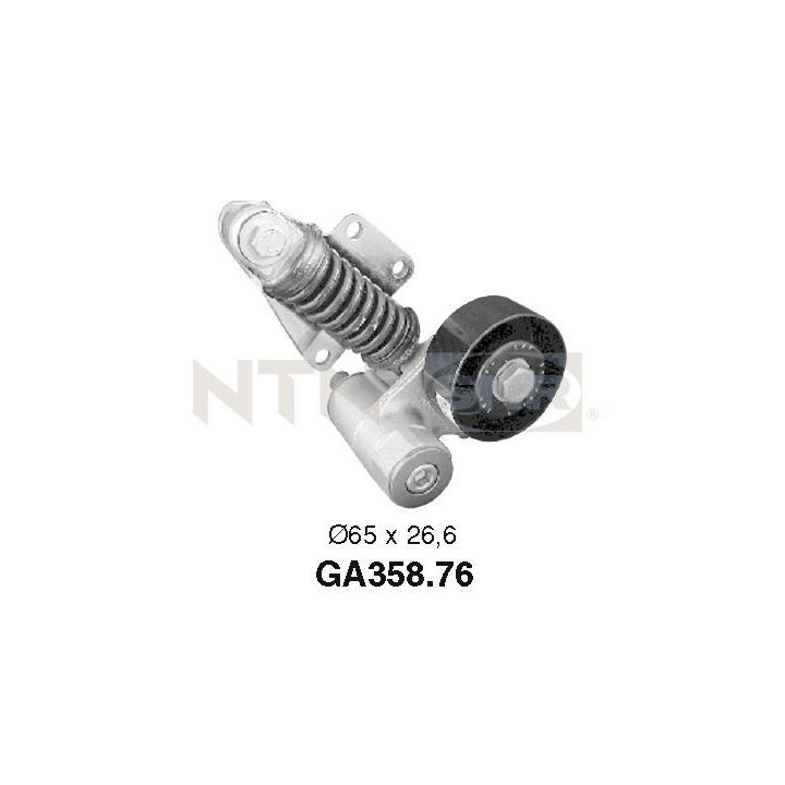 įtempiklio skriemulys, V formos rumbuotas diržas SNR GA358.76