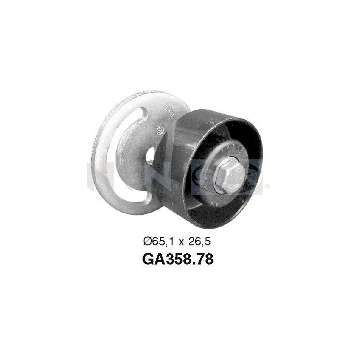 įtempiklio skriemulys, V formos rumbuotas diržas SNR GA358.78